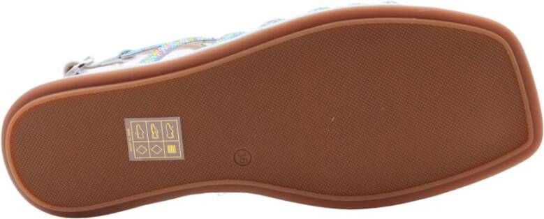 Alma en Pena Platte Zomer Sandalen voor Vrouwen Blue Dames