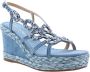 Alma en Pena Heldere Blauwe Sandalen Elegant Comfortabel Multicolor Dames - Thumbnail 28