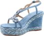 Alma en Pena Heldere Blauwe Sandalen Elegant Comfortabel Multicolor Dames - Thumbnail 29