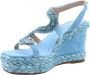 Alma en Pena Rhinestone Snake Sleehak Sandaal Blue Dames - Thumbnail 4