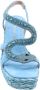 Alma en Pena Rhinestone Snake Sleehak Sandaal Blue Dames - Thumbnail 5