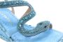 Alma en Pena Rhinestone Snake Sleehak Sandaal Blue Dames - Thumbnail 8