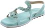 Alma en Pena Stijlvolle Platte Sandalen voor Vrouwen Green Dames - Thumbnail 3