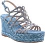 Alma en Pena Heldere Blauwe Sandalen Elegant Comfortabel Multicolor Dames - Thumbnail 21