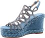 Alma en Pena Heldere Blauwe Sandalen Elegant Comfortabel Multicolor Dames - Thumbnail 22