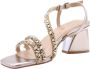 Alma en Pena Vierkante Neus Rhinestone Bandjes Sandaal Yellow Dames - Thumbnail 6