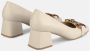 Alma en Pena Leren pumps met vierkante neus Beige Dames - Thumbnail 3
