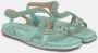 Alma en Pena Slang Glitter Sandaal Green Dames - Thumbnail 4