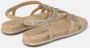 Alma en Pena Slang Zool Glitter Sandaal Beige Dames - Thumbnail 3