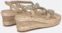 Alma en Pena Beige Casual Damessandalen met Hemp Sole Beige Dames - Thumbnail 4