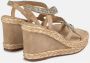Alma en Pena Slangenwig sandaal met strass Beige Dames - Thumbnail 5