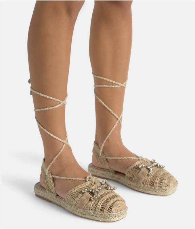 Alma EN Pena Slingback espadrilles met veters