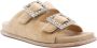 Alma en Pena Glinsterende Platte Sandaal Beige Dames - Thumbnail 5
