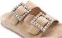 Alma en Pena Glinsterende Platte Sandaal Beige Dames - Thumbnail 10