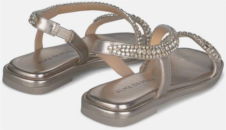 Alma EN Pena Snake Strap Flat Sandal