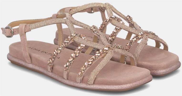 Alma en Pena Sprankelende gesp sandaal Pink Dames
