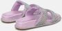 Alma en Pena Sprankelende platte sandaal met strass bandjes Purple Dames - Thumbnail 4