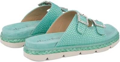Alma EN Pena Sprankelende Stoffen Sandalen Groen Munt