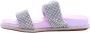 Alma en Pena Sprankelende platte sandaal met strass bandjes Purple Dames - Thumbnail 6