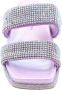 Alma en Pena Sprankelende platte sandaal met strass bandjes Purple Dames - Thumbnail 7
