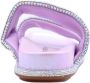 Alma en Pena Sprankelende platte sandaal met strass bandjes Purple Dames - Thumbnail 8