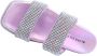 Alma en Pena Sprankelende platte sandaal met strass bandjes Purple Dames - Thumbnail 10