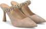 Alma en Pena Stijlvolle muiltjes met strass detail Beige Dames - Thumbnail 2