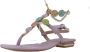 Alma en Pena Platte sandaal met kralen armband Purple Dames - Thumbnail 7