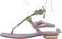 Alma en Pena Platte sandaal met kralen armband Purple Dames - Thumbnail 8