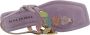 Alma en Pena Platte sandaal met kralen armband Purple Dames - Thumbnail 12