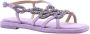 Alma en Pena Vierkante teen juweel platte sandaal Purple Dames - Thumbnail 7