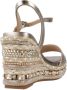 Alma en Pena Rhinestone Sleehak Sandaal Yellow Dames - Thumbnail 8