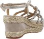Alma en Pena Wig sandaal met kruisbanden en sprankelende details Beige Dames - Thumbnail 7
