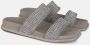 Alma en Pena Strass Straps Platte Sandaal Gray Dames - Thumbnail 2