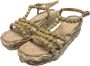 Alma en Pena Suède Enkelband Sandaal Rubberen Zool Beige Dames - Thumbnail 2
