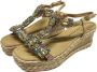 Alma en Pena Suede sandaal met stenen Beige Dames - Thumbnail 2