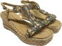 Alma en Pena Suede sandaal met stenen Beige Dames - Thumbnail 3