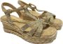 Alma en Pena Suede Sleehak Enkelband Schoenen Beige Dames - Thumbnail 4