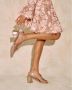 Alma en Pena Vierkante Neus Rhinestone Bandjes Sandaal Yellow Dames - Thumbnail 2