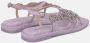 Alma en Pena Vierkante teen juweel platte sandaal Purple Dames - Thumbnail 15