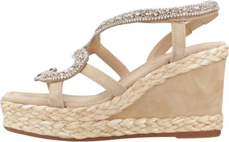 Alma en Pena Wedges Beige Dames