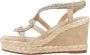 Alma en Pena Slangenwig sandaal met strass Beige Dames - Thumbnail 8