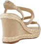 Alma en Pena Slangenwig sandaal met strass Beige Dames - Thumbnail 9