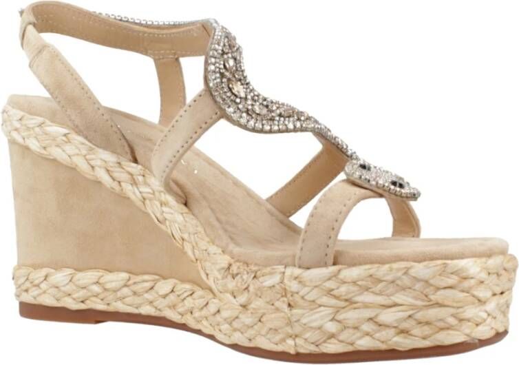 Alma en Pena Wedges Beige Dames