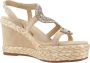 Alma en Pena Slangenwig sandaal met strass Beige Dames - Thumbnail 10