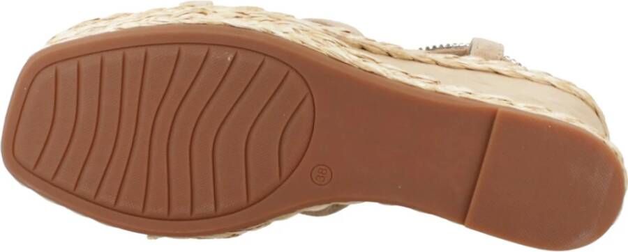 Alma en Pena Wedges Beige Dames