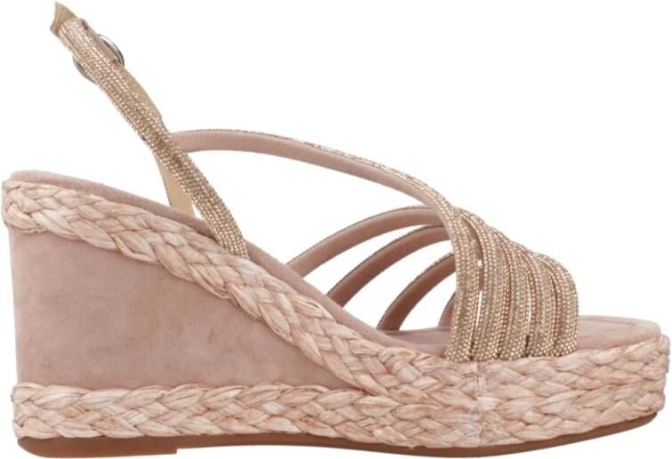 Alma en Pena Wedges Beige Dames