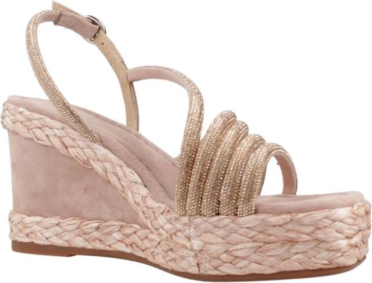 Alma en Pena Wedges Beige Dames