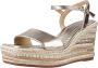 Alma en Pena Rhinestone Wedge Sandaal met Gevlochten Detail Gray Dames - Thumbnail 4