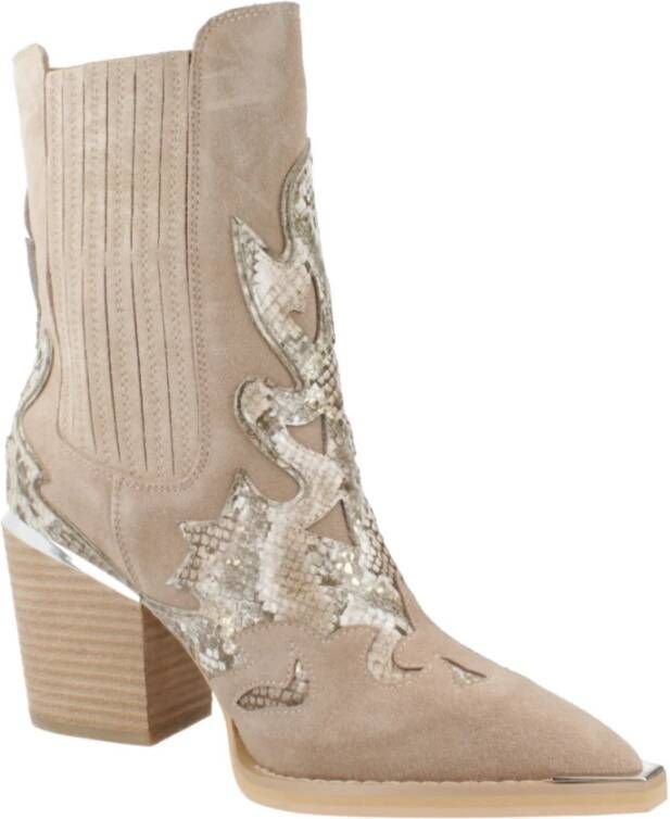 Alma en Pena Western Style Cowboy Boots Brown Dames